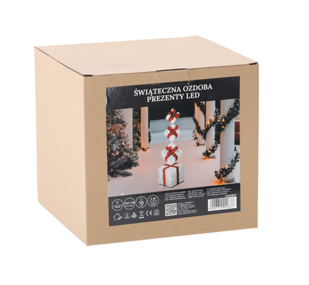 ŚWIĄTECZNA OZDOBA - PREZENTY LED 100 CM 70 L