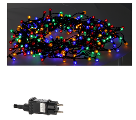 LAMPKI LED CHERRY BALL 200L MULTIKOLOR, DŁ. 3 + 16 M