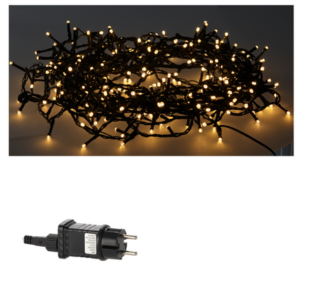 LAMPKI LED 200L CIEPŁY BIAŁY + ZIMNY FLASH, DŁ. 3 + 10 M WEWN/ZEWN