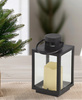 Świąteczny Lampion z wkładem LED CZARNY - 11x11x20,5cm