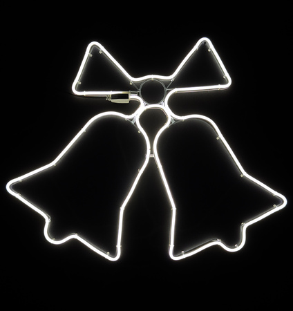 Ozdoba Świąteczna Neon LED - Dzwonki zimne białe światło