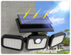 LAMPA SOLARNA LED CZUJNIK RUCHU ZMIERZCHU 3 PUNKTY ŚWIETLNE 86 LED