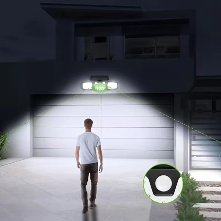 Lampa Solarna 74 Led 4w1 Zewnętrzna Uliczna Czujnik Ruchu Zmierzchu Mocna