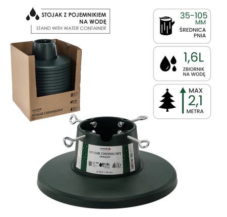 STOJAK CHOINKOWY OKRĄGŁY 3,5-10,5 CM