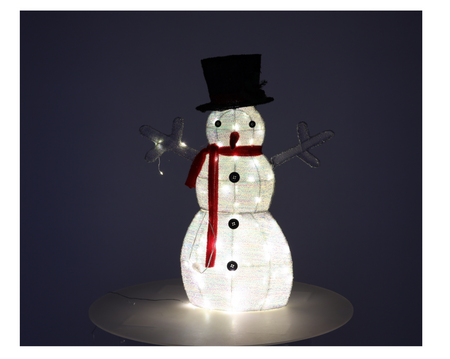 OZDOBA ŚWIĄTECZNA - BAŁWAN LED 72 CM BIAŁY