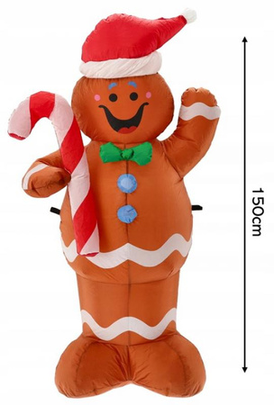 DMUCHANY PIERNIK LED WYS. 150CM