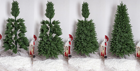 CHOINKA PREMIUM SZTUCZNA GĘSTA ZIELONA 220 cm FULL PE 100% SILIKONOWA