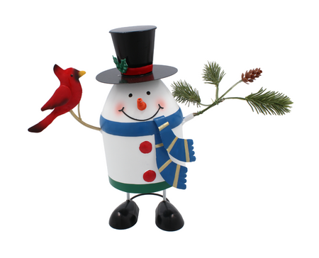 OZDOBA BOŻONAR. - METALOWY BAŁWAN 14 x 12 x 20 CM