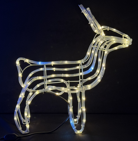 Renifer LED 55 cm – Ciepły Biały + Zimny FLASH