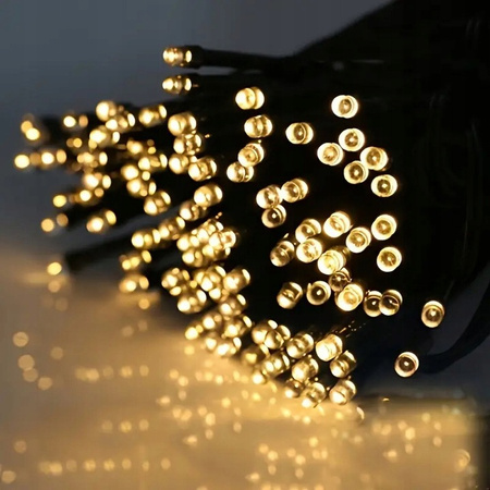 LAMPKI LED 200L CIEPŁY BIAŁY, DŁ. 3 + 10 M WEWN/ZEWN