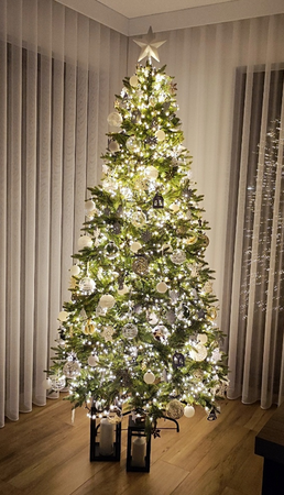 CHOINKA SZTUCZNA ŚWIERK 220 cm PREMIUM PE01 PIĘKNA GĘSTA JAK ŻYWA ZIELONA