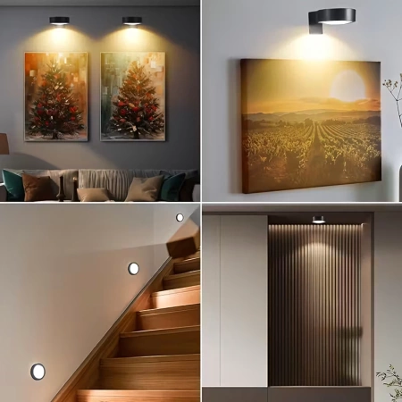 Lampa Led Magnetyczna Bezprzewodowa Klinkiet Ścienna do Obrazów Pilot