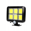 LAMPA SOLARNA Z CZUJNIKIEM RUCHU ZMIERZCHU 120 LED DUŻY PANEL MEGA MOCNA