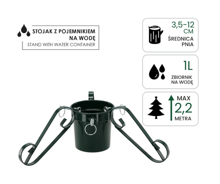 STOJAK CHOINKOWY TRADYCYJNY 3,5-12 CM