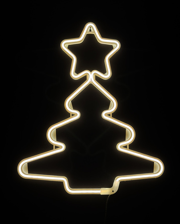 Ozdoba Świąteczna Neon LED – Choinka ciepłe białe światło