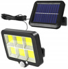 LAMPA SOLARNA Z CZUJNIKIEM RUCHU ZMIERZCHU 120 LED DUŻY PANEL MEGA MOCNA