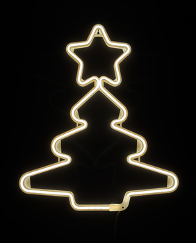 Ozdoba Świąteczna Neon LED – Choinka ciepłe białe światło