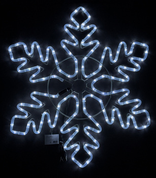 Ozdoba Świąteczna Śnieżynka 120 LED 65 cm XXl wisząca