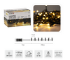 LAMPKI LED 200L CIEPŁY BIAŁY, DŁ. 3 + 10 M WEWN/ZEWN