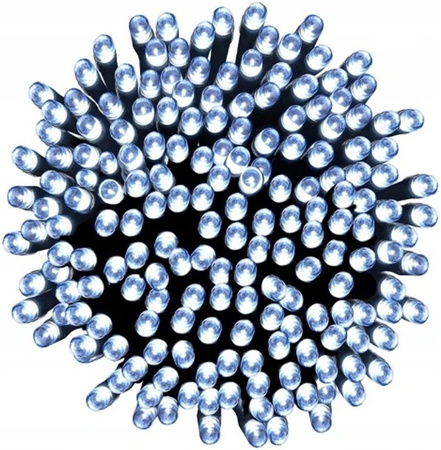 Lampki Choinkowe 100 LED – Zimny Biały | 8 Trybów Świecenia z Programatorem
