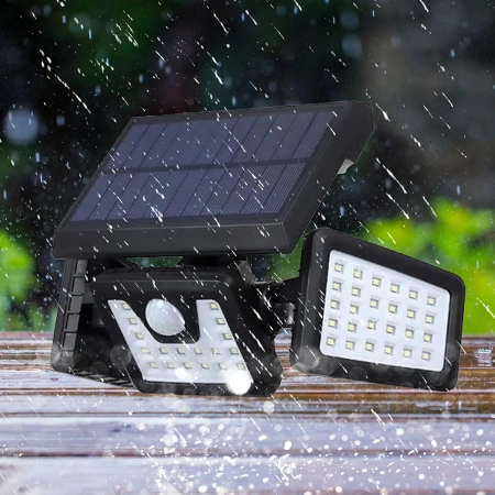 Lampa Solarna 74 Led 4w1 Zewnętrzna Uliczna Czujnik Ruchu Zmierzchu Mocna