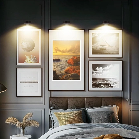 Lampa Led Magnetyczna Bezprzewodowa Klinkiet Ścienna do Obrazów Pilot