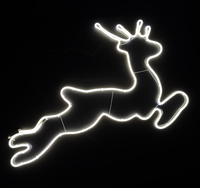 Ozdoba Świąteczna Neon LED Renifer – zimne białe światło